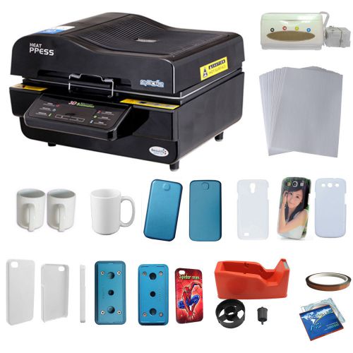 3d vacuum sublimation transfer 3d iphone case sumsung cover transfer paper kit for sale