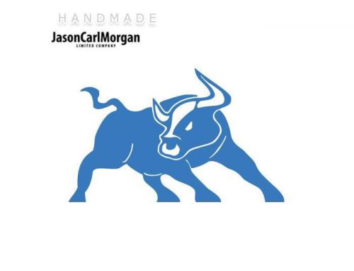 JCM® Iron On Applique Decal, Bull Sky Blue
