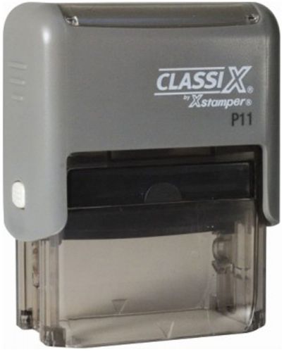 New Xstamper Classix P11 Custom 2 line name detail Self-Inking Rubber Stamp
