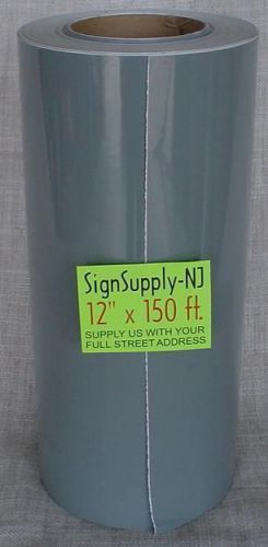 12&#034; x 50yd grey gloss sign vinyl for cutter plotter graphics crafts new for sale