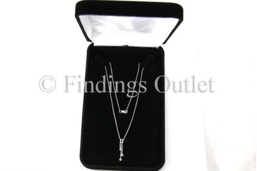 Black Velvet Classic Necklace Jewelry Boxes - 6 Boxes