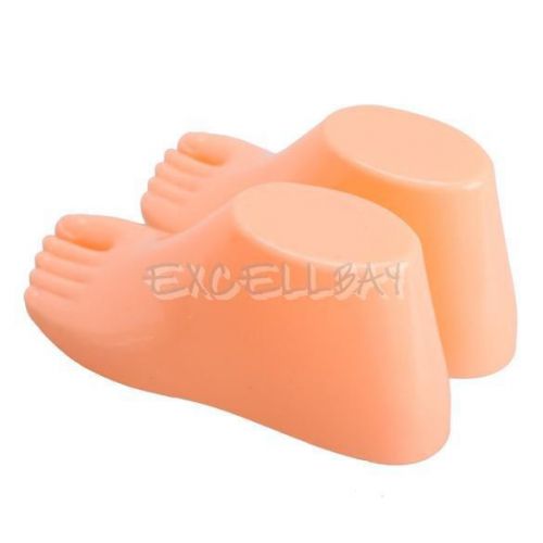 Pair of Hard Plastic Children Feet Mannequin Foot Model Tools for Shoes E0Xc