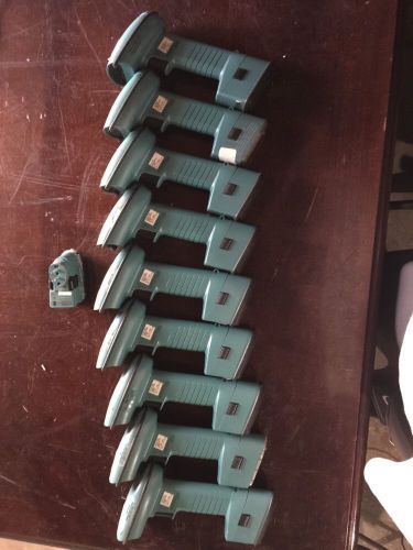 Lot of (9) HHP ImageTeam 3870 Cordless Linear Barcode Readers w/ Scan Team 2070