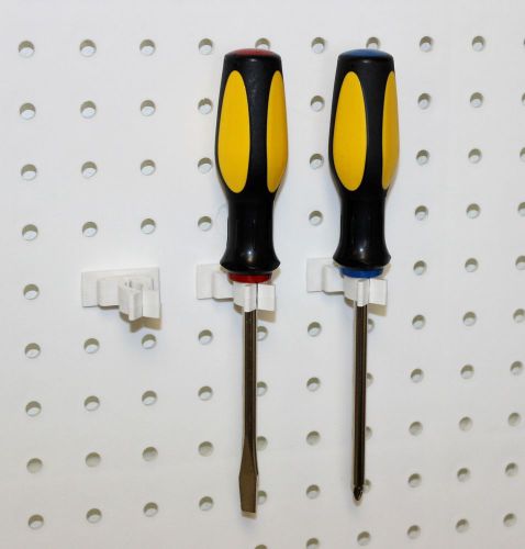 Wallpeg garage tool organizer - 50 white spring style pegboard peg hooks spr50wh for sale