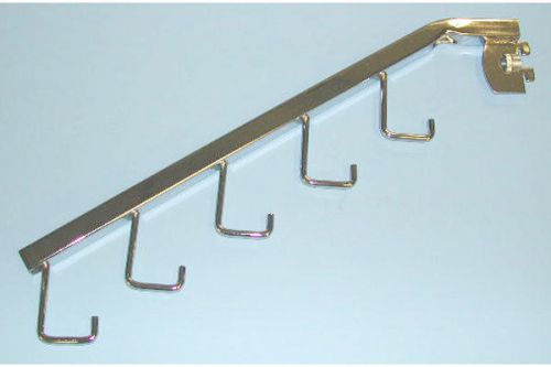 18&#034;l 5 hook chrome square tubing waterfall fits 1/2&#034; slots on 1&#034; center - 5 pcs for sale