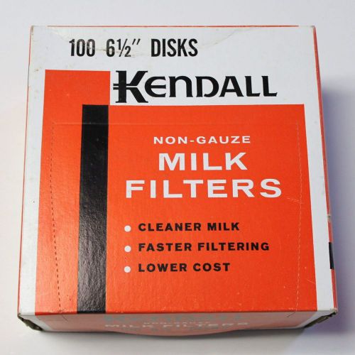 Kendall Milk Filters Non Gauze 100 Count 6-1/2&#034; Disks Unopened Box NOS Milking