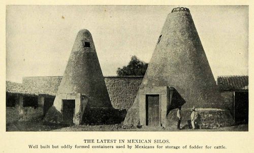 1911 print mexican silos agricultural farming farm - original historic image tw3 for sale