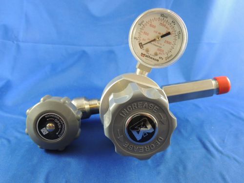 Matheson Gas Regulator Model No. 3141-240 with shut off valve &amp; 3000 PSI Gauge