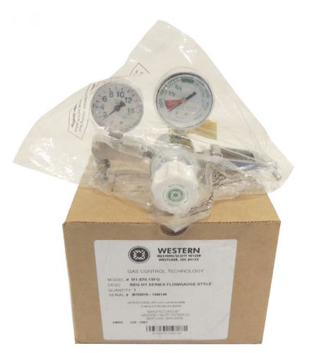 NEW Western Medica O2 Oxygen Adjustable Regulator &amp; Gauges M1-870-15FG