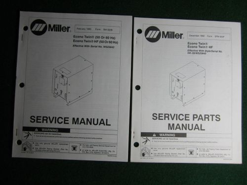 Miller Econo Twin 50 60 HF Welder Service Repair Manual Parts Electrical W525643