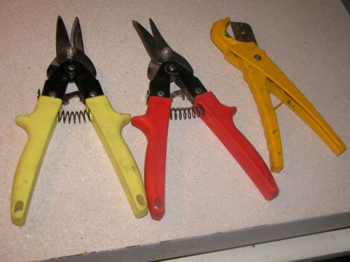 MALCO 2000 AVIATION SNIPS 2 TOTAL PAIR AND 1 OTHER CUTTER SHEETMETAL AVIATION