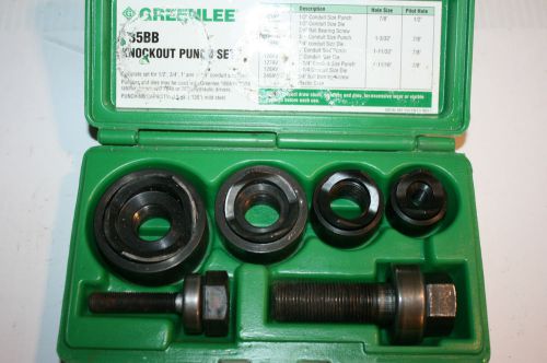 Greenlee standard round manual knockout punch kit for conduit size 0.5 - 1.25&#034; for sale