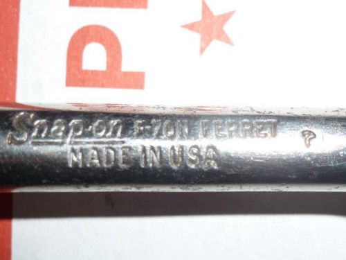 Vintage Snap-On Ferret F-70N 3/8 Ratchet Socket Wrench Pat. #1854513