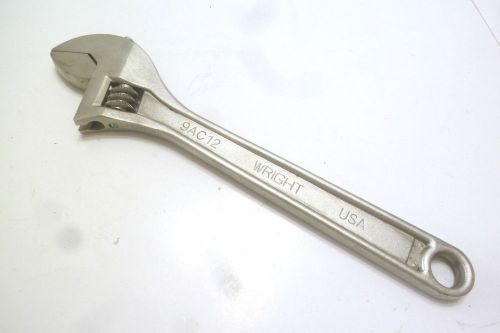 WRIGHT 9AC12 12&#034; ADJUSTABLE WRENCH