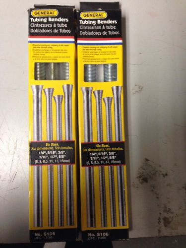 2 For The Price Of 1 General Tools S106 Tubing Bender Set, 1/4&#034; x 5/8&#034;