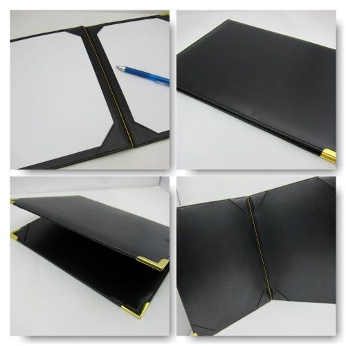 USA (B03-BL-G) Leather Portfolios contract folder / holder / manual display book