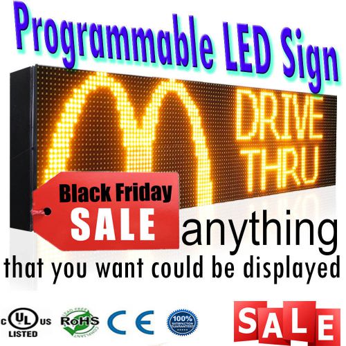 Led display board open programmable outdoor scrolling message display 48&#039; x 12&#034; for sale