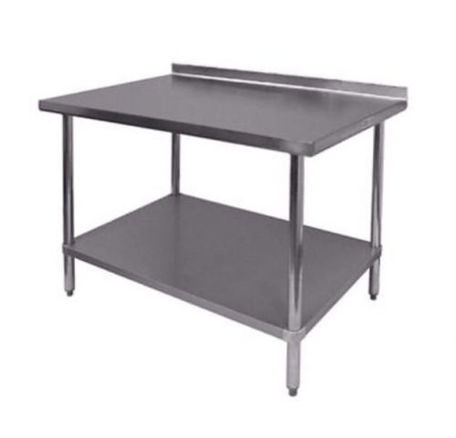 All Stainless Steel Worktable 30 X 60 w/ Backsplash NSF
