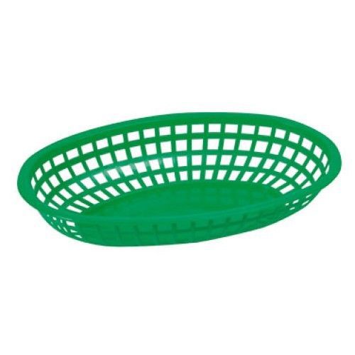 Winco pob-g large oval food basket, green 10-1 / 4&#034; x 6-3 / 4&#034; x 2&amp;quo for sale