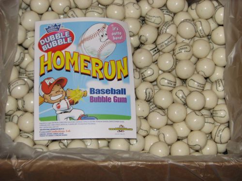 Dubble bubble baseball  base ball 1 pound  bulk bag 1 inch gumballs for sale