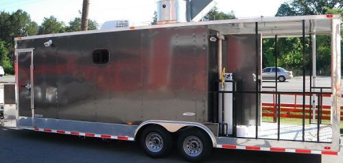 Concession trailer 8.5&#039;x26&#039; beige - vending bbq smoker food event for sale
