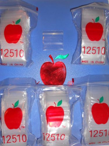 apple brand baggies zippitz bags 1.25&#034;x1&#034; 12510 size clear 5 packs 100ct  (500)