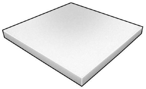 Poly Crosslinked Foam Sheet, 1&#034;THK, 12&#034;W, 12&#034;L, White, Adhesive Backing