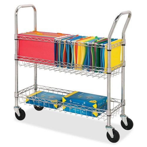 Lorell LLR84857 Wire Mobile Mail Cart