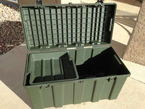 Pelican hardigg tl500i injection molded military trunk locker w/ tray green for sale