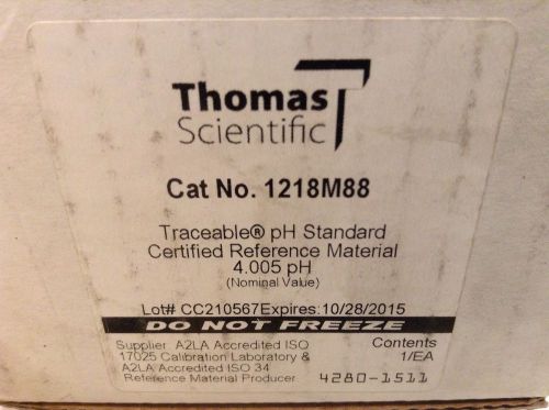 New thomas scientific traceable ph standard #1218m88 - 4.005 ph 16 oz for sale