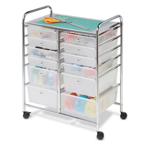 Honey can do drawer chrome studio organizer cart storage office supplies for sale