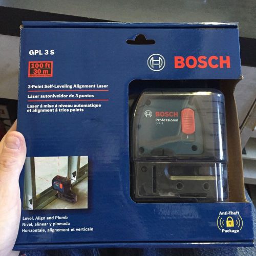 BOSCH 3-POINT SELF LEVELING ALIGNMENT LASER GPL 3 S FREE SHIP