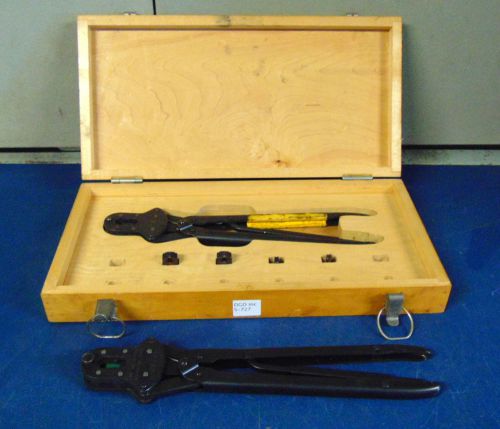 Set Of 2 Wire Clamp Pliers Amp Inc. 59500  In A Nice Wooden Box S727