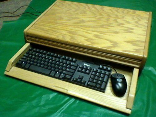 Keyboard Storage Unit-Wood-Roll top
