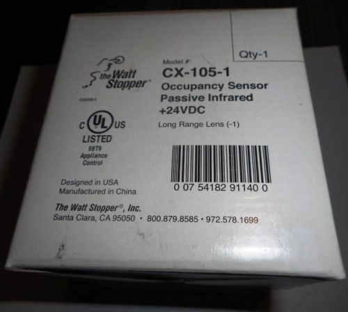 1 nib the watt stopper cx-105-1 occupancy sensor passive infrared 24vdc for sale