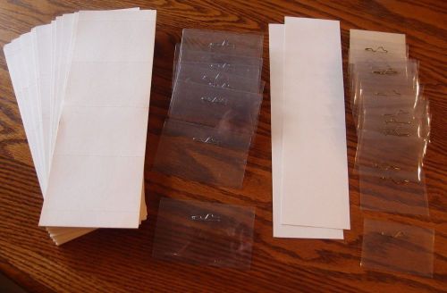 32 Clear Plastic Name Tag Sleeves with Pin Back (11) 2 1/2&#034; x 4&#034; &amp; (21)  2&#034; x 3&#034;