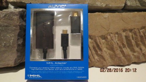 MHL Adapter AUVIO 1500463 Connects MHL to HDTV via HDMI Full 1080p resolution