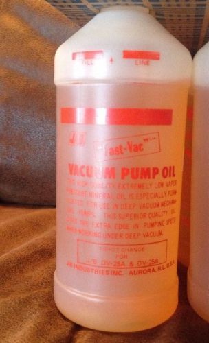 Jb industries dvo-6 fast-vac vacuum pump oil 1 pint 16 fl oz containers made/usa for sale