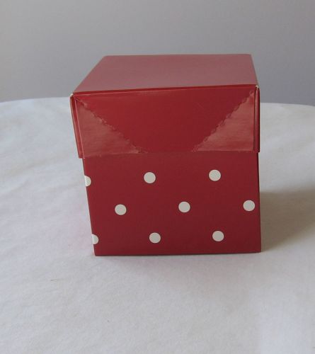Lot of 45 NEW 4x4x4 Red with White Polka Dot 2 PC Gift Boxes