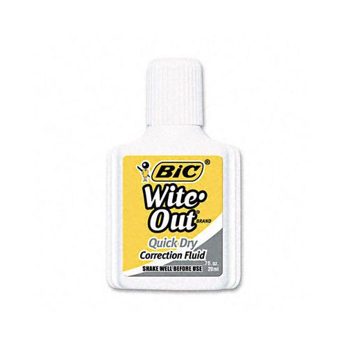 Bic corporation 20 ml bottle wite-out quick dry correction fluid (dozen) for sale