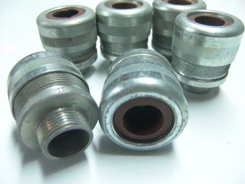 6 pcs. new crouse hinds 1&#034; cgb398 with gland nut &amp; tapered neoprene bushing for sale