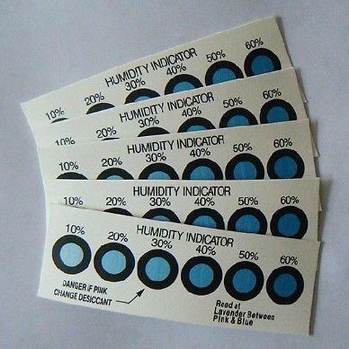 10pcs Humidity Indicator Strips 10-60% Use with Silica Clay Desiccant Packs
