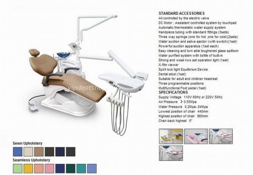 Computer Controlled Dental Unit Chair FDA CE Approved C3 Model Hard Leather