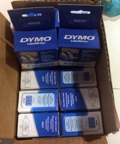 Dymo 30254 Clear Address Label 1-1/8 X 3-1/2 - Lot of 14 - (dym30254)