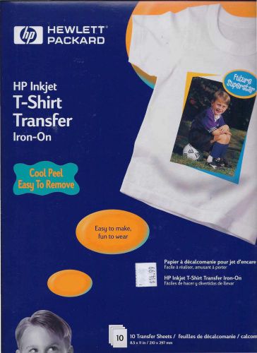 New HP 6049 T Shirt Transfers for Printer 10 Iron On Sheets