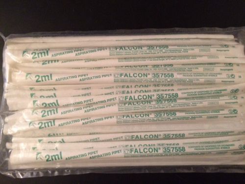 BD Falcon 357558, Aspirating Pipets, 2 mL, Polystyrene, Sterile, Pack of 50