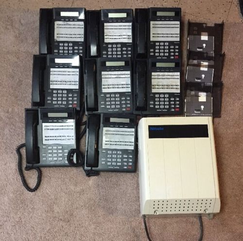 LOT OF 8 NITSUKO (NEC) DISPLAY BUSINESS PHONE SETS 92753 w/ Panel