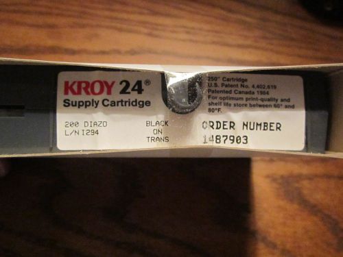 Kroy 1487903 - Black On Trans Labeling Tape Supply Cartridge Kroy 24