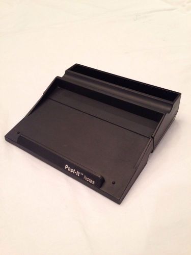 Retro Post-It Note Tray C-45 3&#034; X 5&#034; Black 3M Desk Space Saving Clean Vintage
