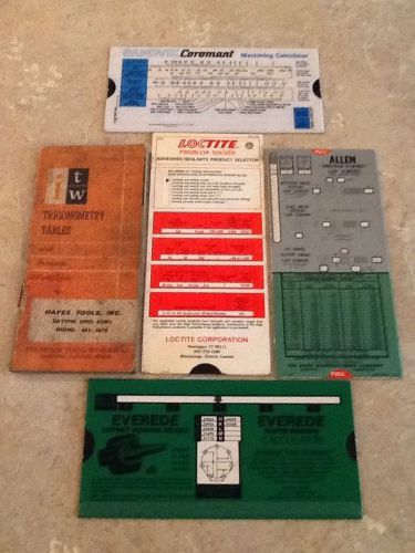 Machinist lot of five vintage pocket guides machining,trigonometry, allen, misc. for sale